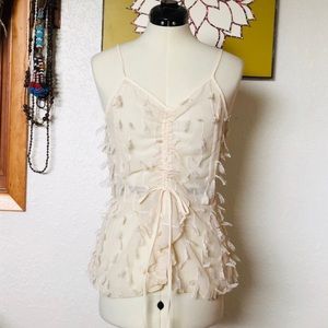 Sweet Sheer Top Camisole Cream Small Shein